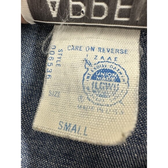 Vtg‎ 1970’s Jean Dress Full Skirt Fitted Bodice Union Made Cottagecore S70.s - Picture 6 of 7